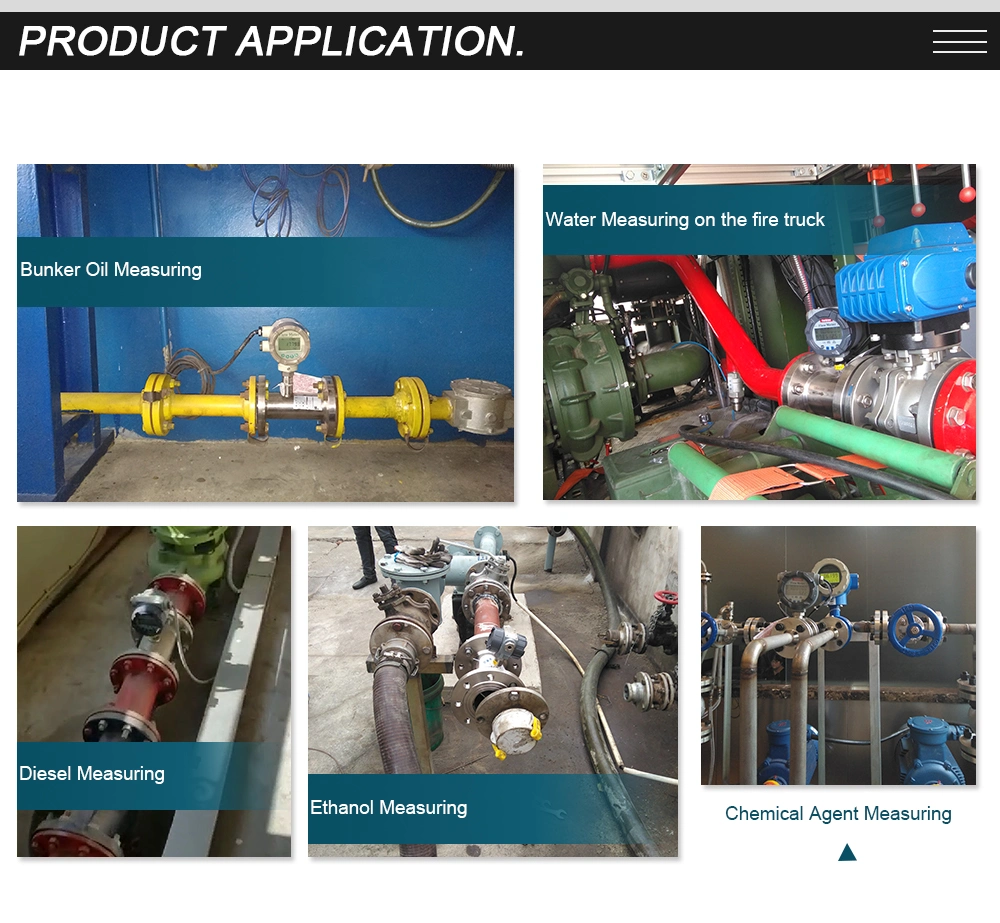 Frequency Signal Remote Totalizer Gasoline Oil Flowmeter Liquid Turbine Flow Meter