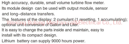 Turbine Fuel Flow Meter Measurement Flow Rate Metering